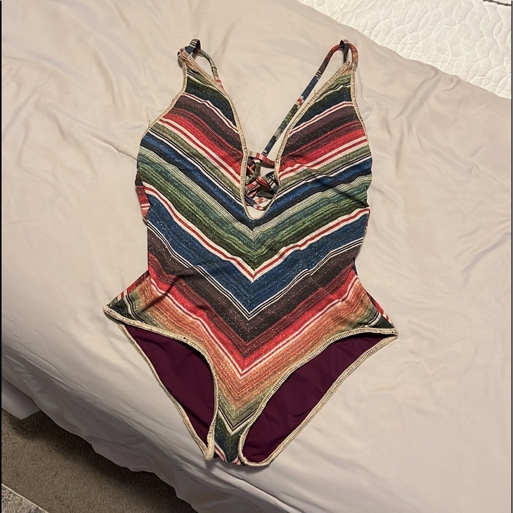 Horizon Plunge One-Piece Swimsuit
BECCA